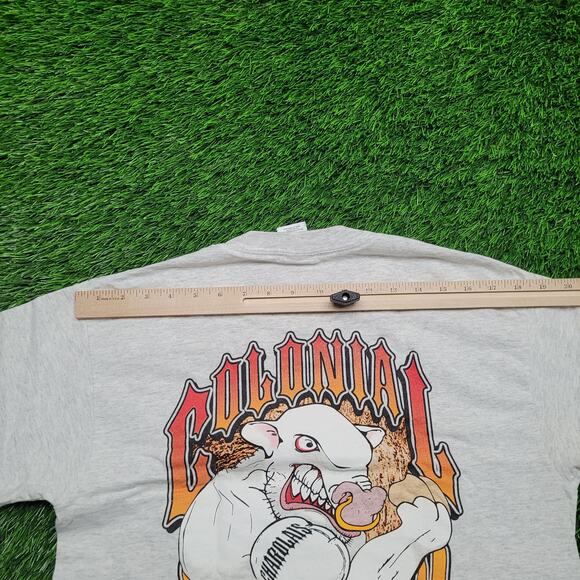 VTG Y2K 2004 Cattle Show Muscle Bull T-Shirt Mens M Weird Cartoon Graphic Tee - Picture 10 of 11